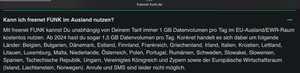 freenet FUNK im Ausland