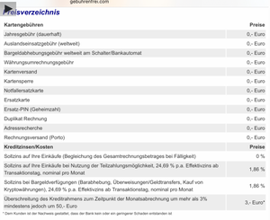 Gebührenfrei Preis